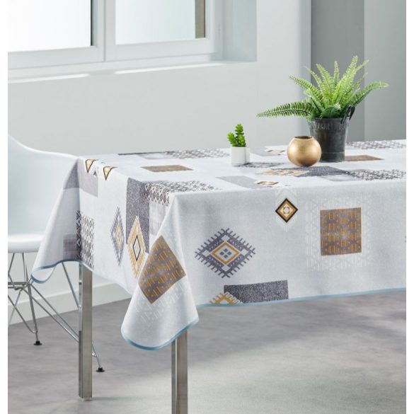 "Indian" Absztrakt mintás vízlepergető asztalterítő, XL-es, 148x240 cm