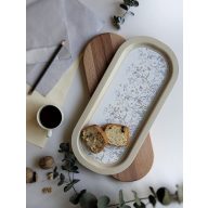 Botanica fém kis tálca, ovális