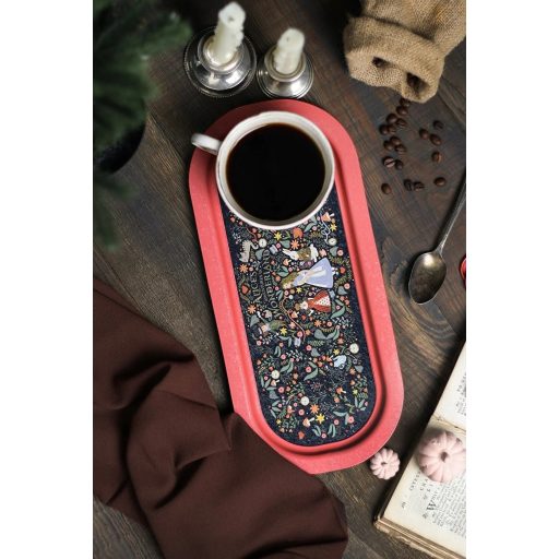 Tales Alíz meseországban fém kis tálca, ovális