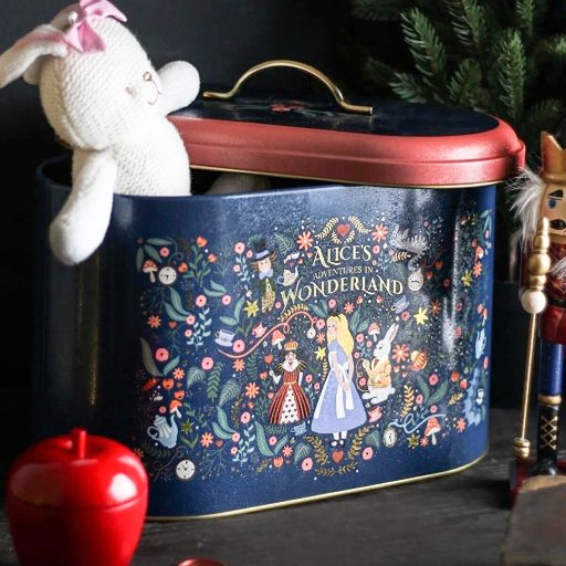 Alíz kalandjai Csodaországban fém fedeles tároló