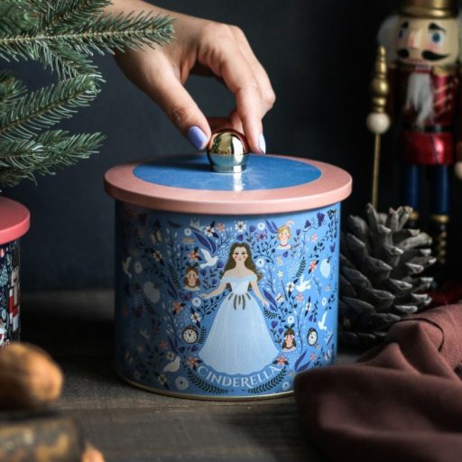 Tales Hamupipőke arany gombos fém tároló