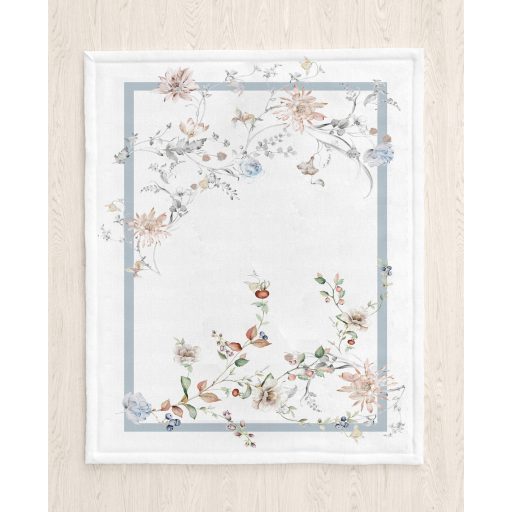 FLORES pasztell kék virág mintás, két részes konyharuha szett 50x70 cm