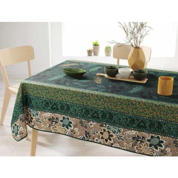 Amazonas zöld színű szennytaszító asztalterítő, L-es, 148x200 cm