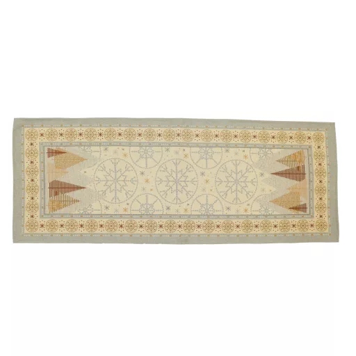 Modern karácsony asztali futó, 37x100 cm, arany lurex