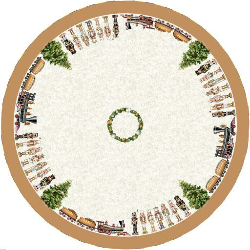 Diótörős, arany szélű asztalterítő, kör alakú, 160 cm, arany lurex UTOLSÓ DB