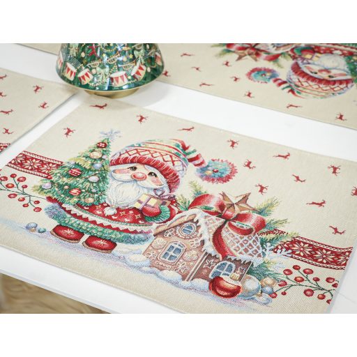 Manós, mézeskalácsos tányéralátét , ezüst lurex