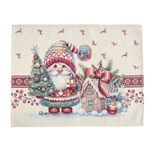 Manós, mézeskalácsos tányéralátét , ezüst lurex