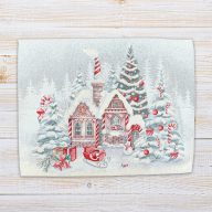 Mézeskalácsos tányéralátét, ezüst lurex