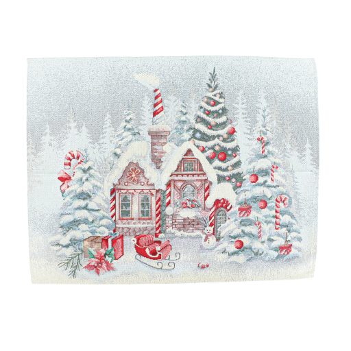 Mézeskalácsos tányéralátét, ezüst lurex