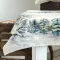 Havas fenyőerdő asztalterítő, 96x100 cm, ezüst lurex