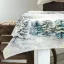 Havas fenyőerdő asztalterítő, 96x100 cm, ezüst lurex