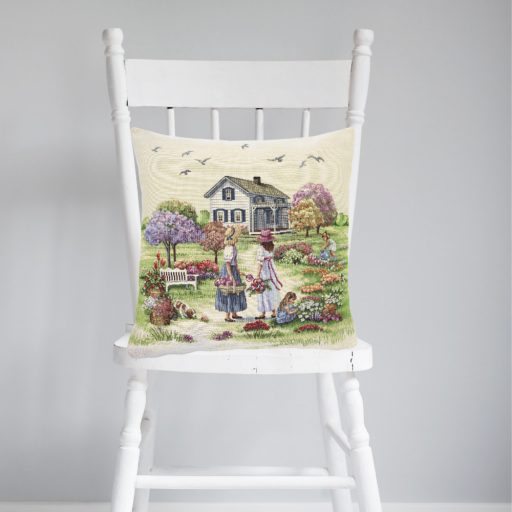 Kalapos hölgyek díszpárna huzat