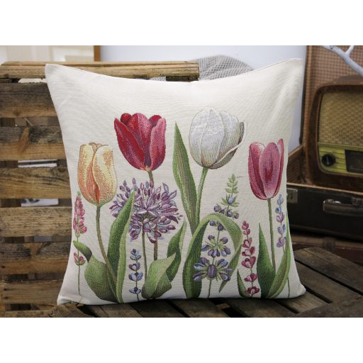Tavaszi tulipánmező díszpárna huzat