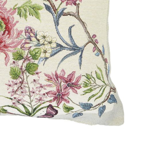Japán virágos, kolibris díszpárna huzat