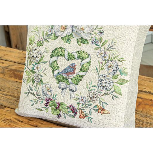 Fantasy Garden virágos, lepkés díszpárna huzat