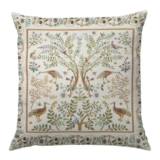 Ősi kert (fehér) díszpárna huzat