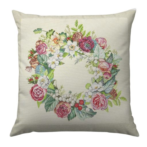Rózsakoszorú díszpárna huzat