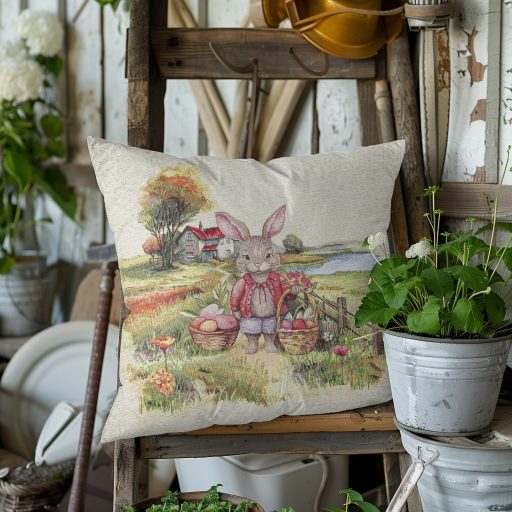 Húsvéti tojásgyűjtés díszpárna huzat