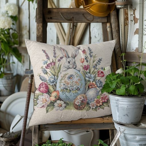 Húsvét a kertben (A) díszpárna huzat