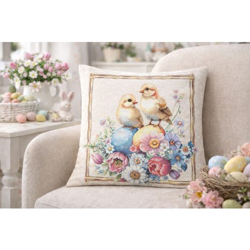 Kiscsibés, húsvéti díszpárna huzat