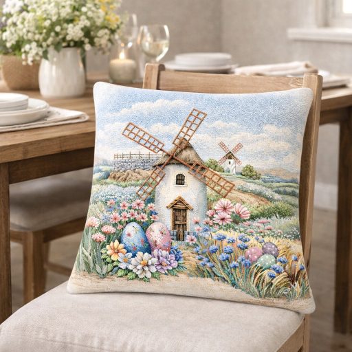 Tavaszi szélmalom díszpárna huzat