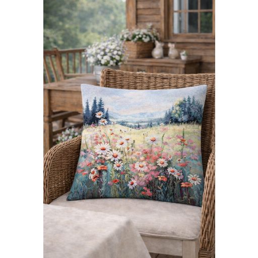 Vadvirágos tájkép díszpárna huzat