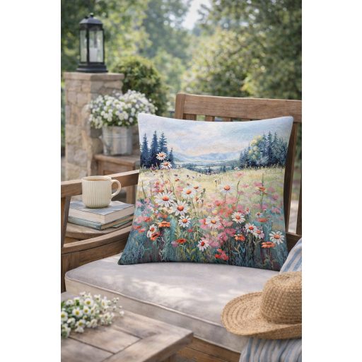 Vadvirágos tájkép díszpárna huzat