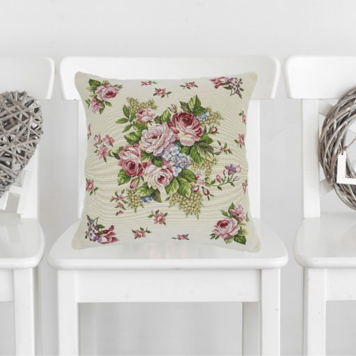Rózsás díszpárna huzat