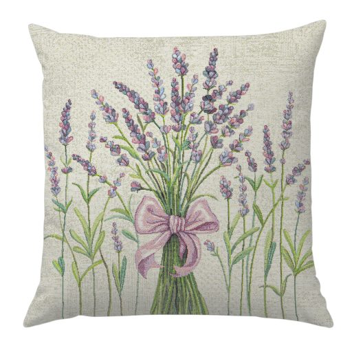Levendulamező (masnis) díszpárna huzat