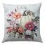 Őszi fehér tökös, virágos díszpárna huzat