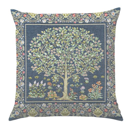 Életfa (kék) díszpárna huzat