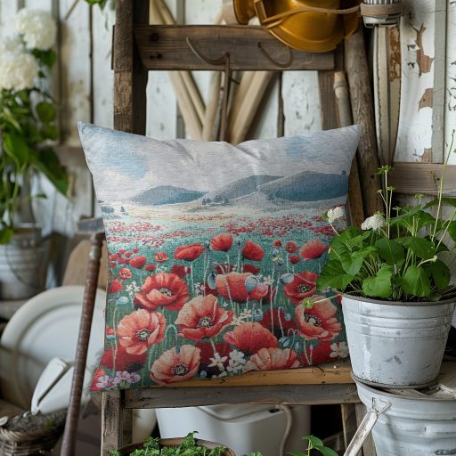 Pipacsmező díszpárna huzat