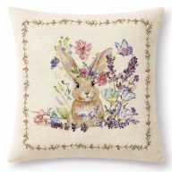 Nyuszi virágokkal díszpárna huzat