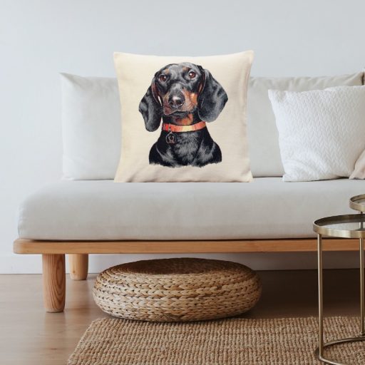 Tacskó kutyás díszpárna huzat