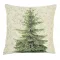 Silver forest, fenyőfás díszpárna huzat, ezüst lurex