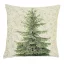 Silver forest, fenyőfás díszpárna huzat, ezüst lurex