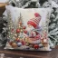 Manó az erdőben gobelin díszpárna huzat, arany lurex