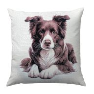 Border collie (barna) kutyás díszpárna huzat