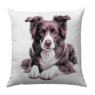 Border collie (barna) kutyás díszpárna huzat