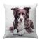Border collie (barna) kutyás díszpárna huzat