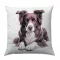 Border collie (barna) kutyás díszpárna huzat