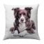 Border collie (barna) kutyás díszpárna huzat