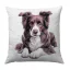 Border collie (barna) kutyás díszpárna huzat