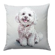 Bichon bolognese kutyás díszpárna huzat