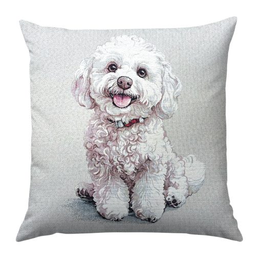 Bichon bolognese kutyás díszpárna huzat