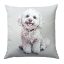 Bichon bolognese kutyás díszpárna huzat