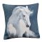 Fehér lovas díszpárna huzat