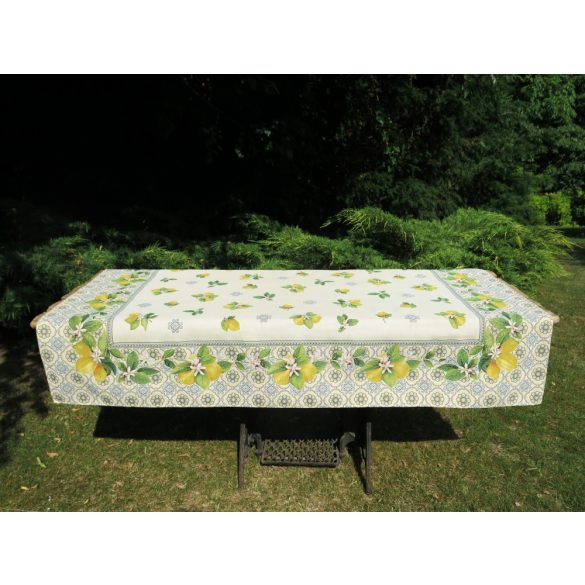 Capri citromos mediterrán asztalterítő, XL-es, 137x240 cm