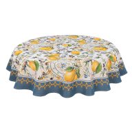   Positano citromos, olivás asztalterítő, kör alakú, 160 cm