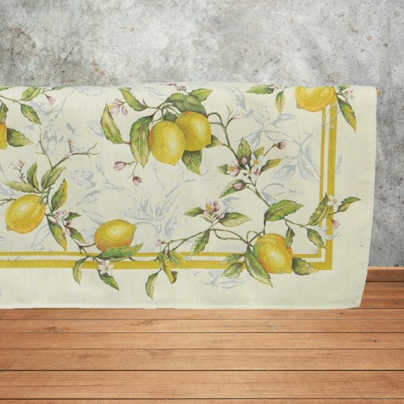 Palermo citromos, mediterrán asztalterítő, L-es, 137x180 cm